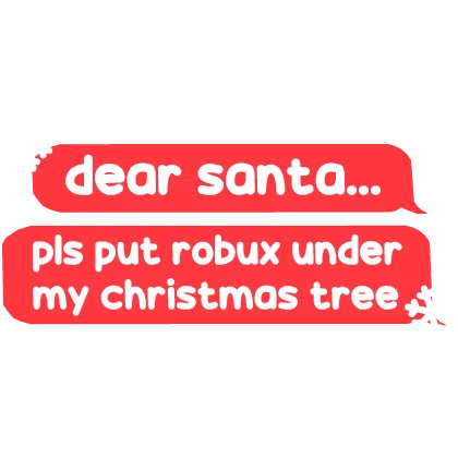 Dear Santa... CHRISTMAS TEXT in Red and White