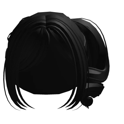 ♡꒰gyaru curled princess ponytail in black꒱