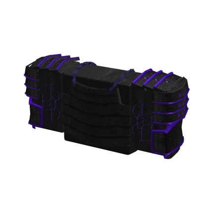 Black and Purple Samurai Chest Armor