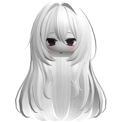 Gorgeous Layered Long Anime Hair W Face White