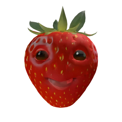Cute Silly Niche AI Strawberry Head
