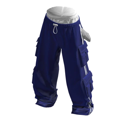 💗SAGGING CARGO TRACK PANTS_BLUE