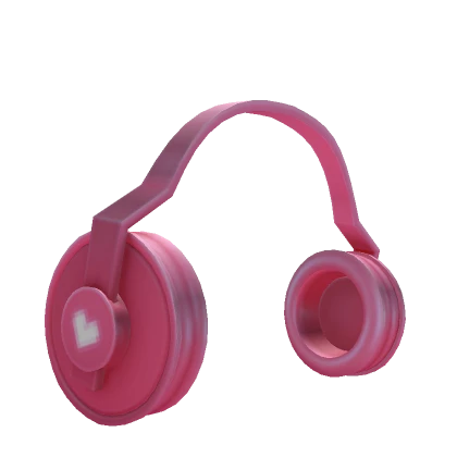 Pixel Heart Headset - Hot Pink