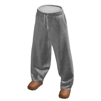 Baggy joggers with uggs (Light grey)