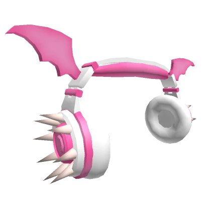 Pink & White Spikey Batphones