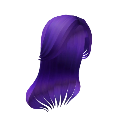 Purple Messy Swept Curtain Bangs