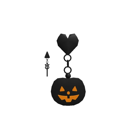 Pumpkin Stud Earrings-Black