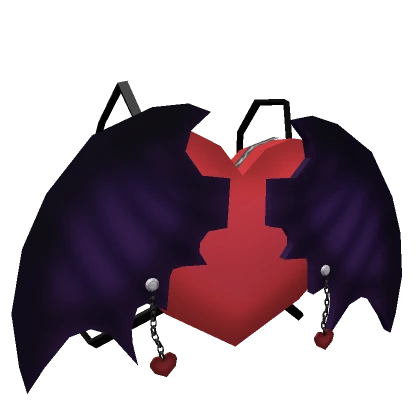 Red Heart Bat Wing Backpack