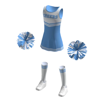 Cheerleader Outfit w Pom Poms