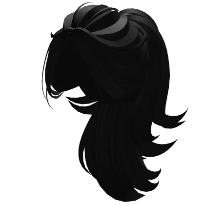 Voluminous Swirly Preppy Ponytail (Black)