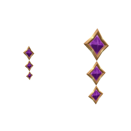 Purple & Gold Jewel Earrings