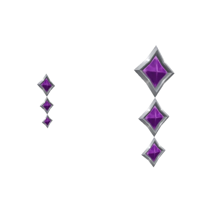 Purple & Silver Jewel Earrings