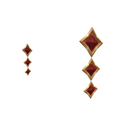 Red & Gold Jewel Earrings