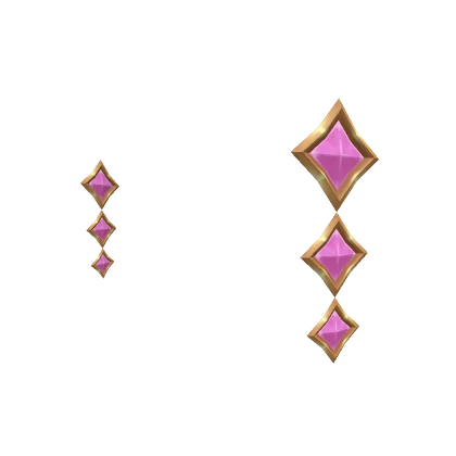 Pink & Gold Jewel Earrings