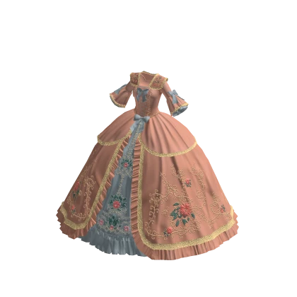 ♾️ Pink & blue rococo style gown
