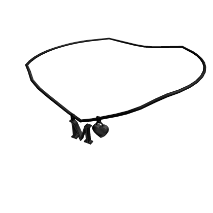 1.0 Initial Necklace: M (Black)