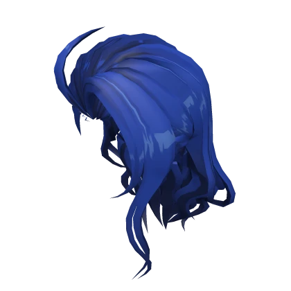 Blue Long Beautiful Anime Hair