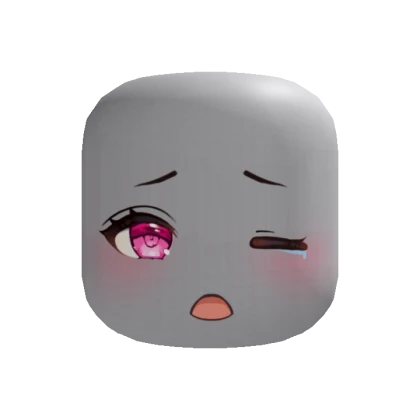 Kawaii Anime Crying Sad Face (Recolorable)