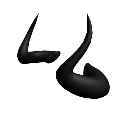 Black Twisted Demon Horns