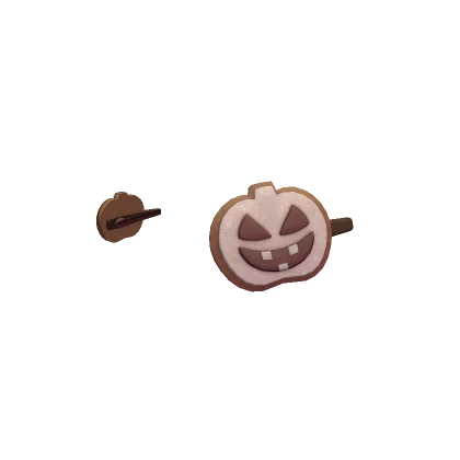 Halloween Pumpkin Hair Clips White