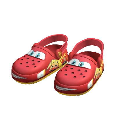 Lightning McQueen Crocs Back Strap Down