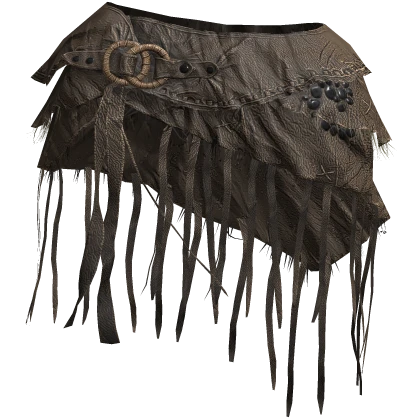 Distressed Archival Leather Dune Skirt 3.0