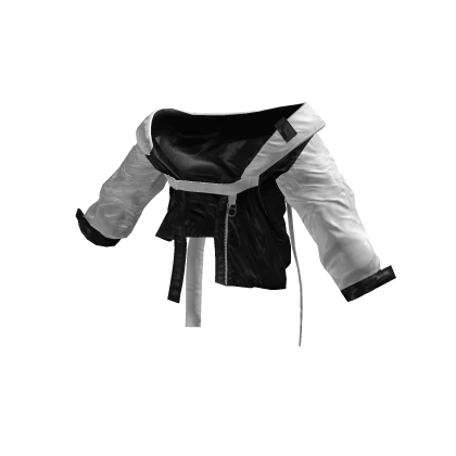 Black/White Y2K off shoulder Jacket /MIWAS