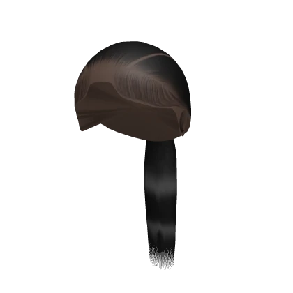 V Part Slick Back Low Ponytail [BLACK]