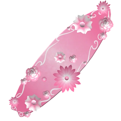 Summer floral Surfboard - pink