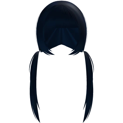 ^˵ ҂ ᆺ ᗜ˵^ low dark blue jirai 地雷系 twintails