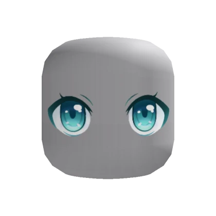 Recolorable Blue Anime Eyes Cute Chibi Face