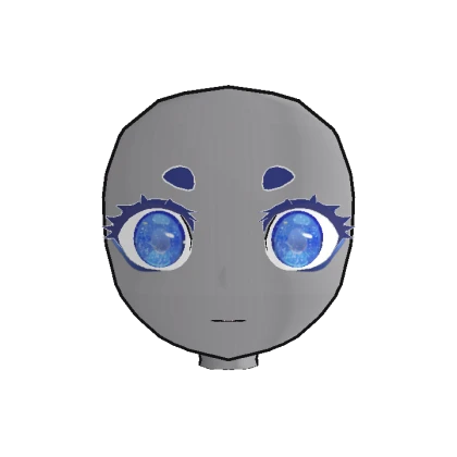 (Dynamic) Chibi Head  (Slate Blue sparkle)