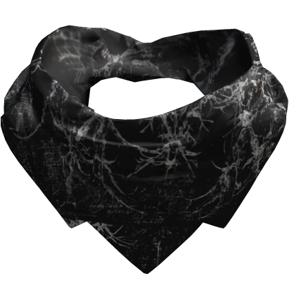 Big Bandana Neck Scarf Emo Vkei Black Y2K Print