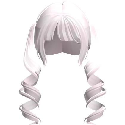 ♡ : babydoll curly pink long pigtails