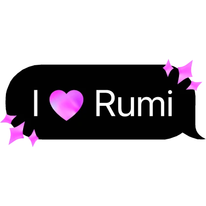 I Heart Rumi Kpop Demon Hunters Text Bubble Gems