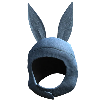 Blue Fur Bunny Hood