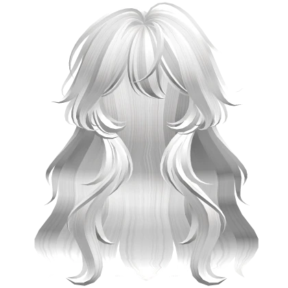 Shy Fluffy Wavy Girly Anime Hair (White)