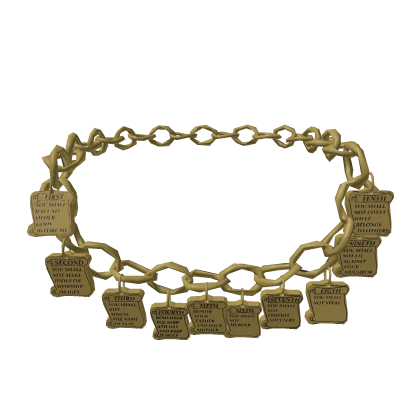 📜 Ten Commandments Holy Gold Chain 📜