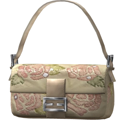 PBR Beige & Pink Floral Embroidered Carrie Bag