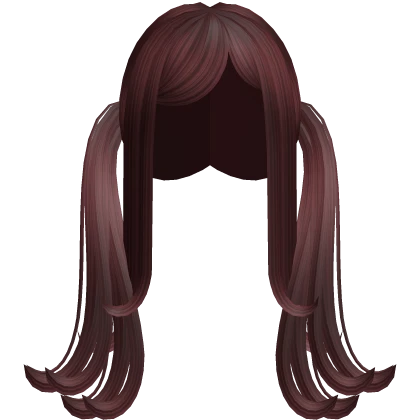 🖤 swept wispy vampire pigtails dark red