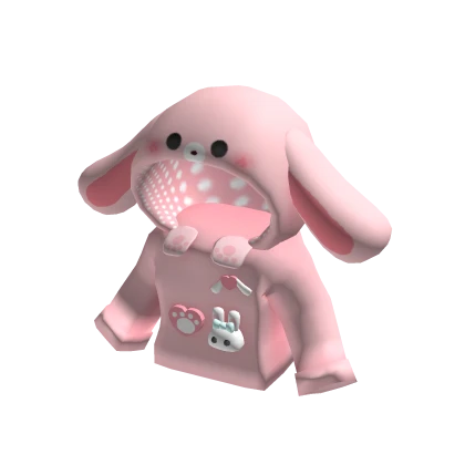 bunny sweater cute kawaii pink paw plush ♡