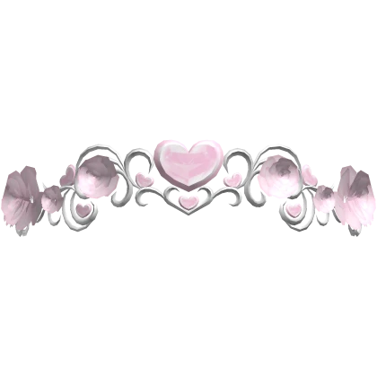 Beloved Cupid's Rose Tiara - pink/silver