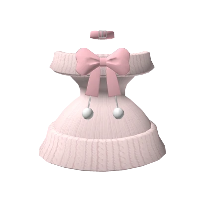 🎀Chibi Doll- Pink winter sweater dress