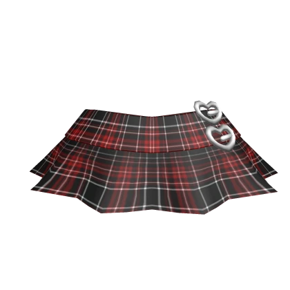 ❌Chibi Doll - Y2K Red plaid punk skirt