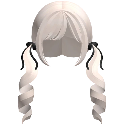 ♡ : blond low dolly pigtails w/ black bows
