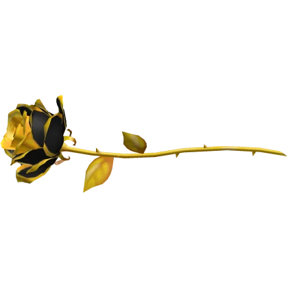 Rose Black and Gold Valentines Flower in Mouth Y2K