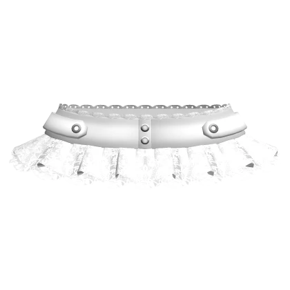 soft lace ruffle mini skirt w belt chibi 3.0 white