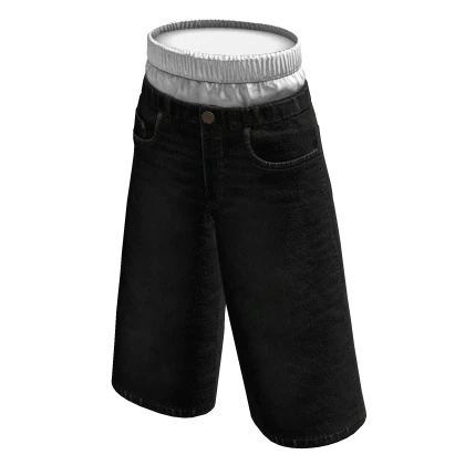Black Baggy Jorts 