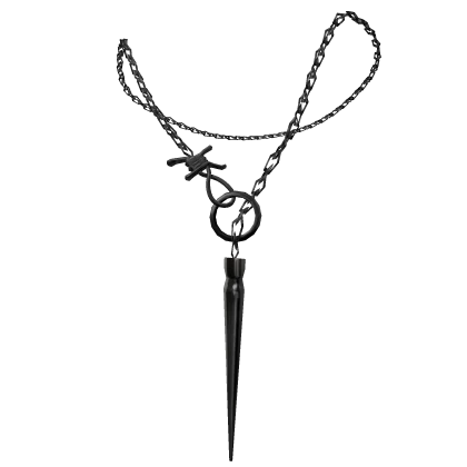 City Prism Barbwire Chain Black Necklace 1.0