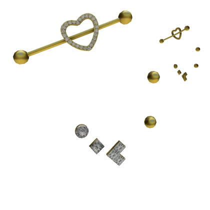 Multi Ear Piercing [Gold]